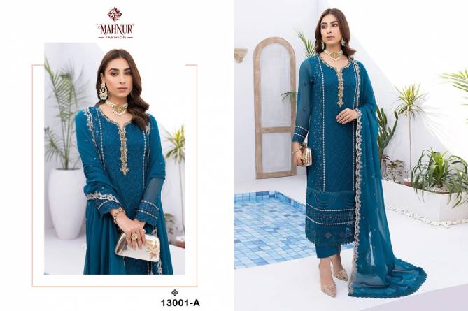 Mahnur Vol 13 Georgette Ethnic Wear Wholesale Pakistani Dress Material